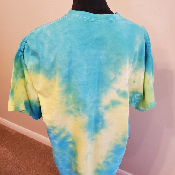 Tie dye boho style, unisex T shirt size Large. 100% cotton. - Picture 9 of 11